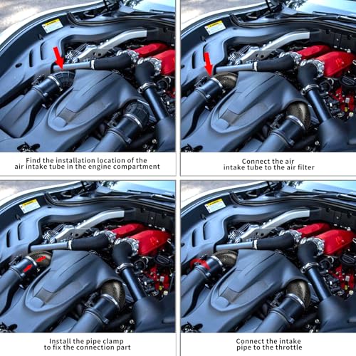 Luchtopnamebuis stalen luchtopnamebuis metalen luchtopnamebuis universele luchtopnamebuis auto accessoire stalen luchtopnamebuisset stalen luchtopnamebuissysteem 3