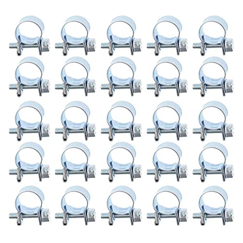 30Stuks roestvrij staal Mini brandstofinjectie slangklemmen verstelbare buis slang Clip Tube Clamps Assortiment Kit (1/4 5/16 3/8)