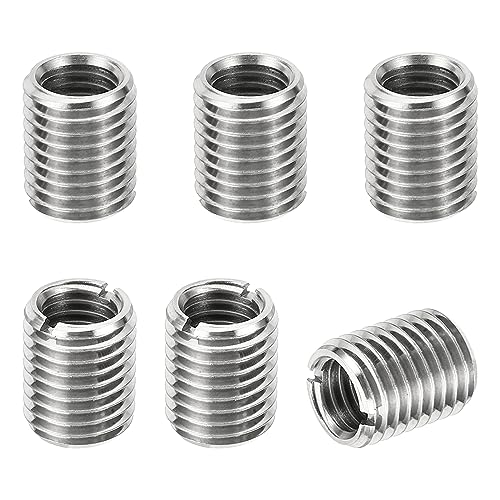 6 st Threaded Adapter Sleeve Reducer Nut M16 x 2 Male Thread to M12 x 1,75 Female Thread Repair Insert Nut Schroef Reducer Connecting Element 20m m