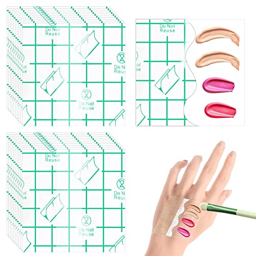100 st. Make-up hand palet Waterdichte PU Film Zelfklevende wegwerp make-up mengen palet 4
