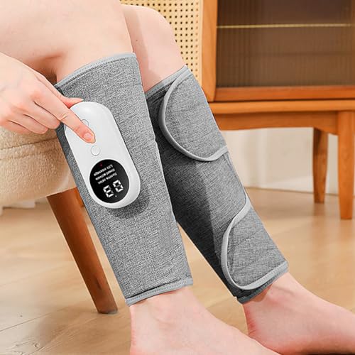 Oplaadbare beenmassager voor circulatie Draadloze kalfsmassager met 3 niveaus en 3 intensiteiten voor beenpijnverlichting Circulatie Grijs 4