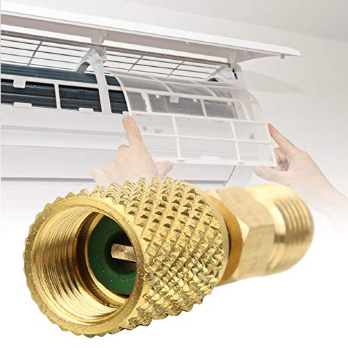 R410A A/C 1/4' Man SAE to 5/16' Vrouwelijke SAE Adapter, R410A HVAC Adapter voor Mini Split System Airconditioners R410A Vrouwelijke SAE(1/4SAE tot 5/16SAE) 4
