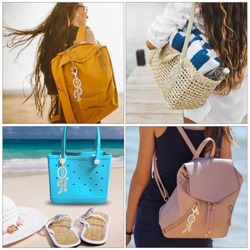 Initial Letter Keychain, 2 stuks, Letter P Crown Design, Crystal Diamond Charm, Decoratieve Alfabet Hangers voor Bag, Rugzak, DIY Craft, Goud/Zilver, Goud/Zilver, Goud/Zilver 5