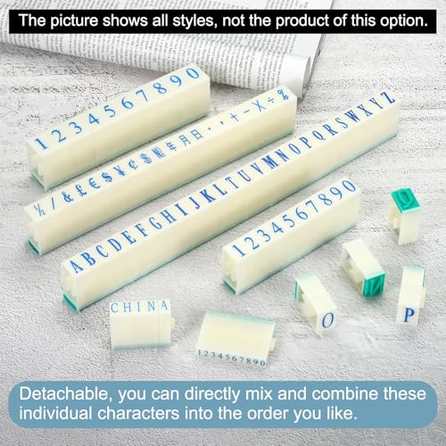 Afneembare nummerletterstempel, Plastic 9+26 Digits Fontgrootte 1 Digit 0-9 Alfabet A-Z Combinatieset voor kaart Scrapbook Onderwijs 5