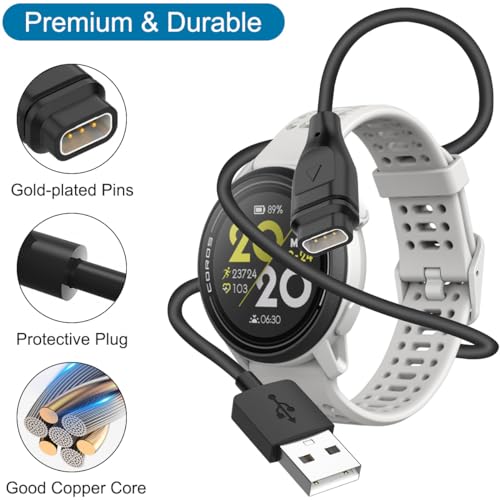 Opladen Kabel Compatibel met COROS Pace 2/Pace 3/Apex/Apex Pro/Apex 42MM/Apex 46mm/Vertix/Vertix 2, Vervanging USB-oplader, Smartwatch Accessoires, GPS Multisport horloge Charging Kabel 3