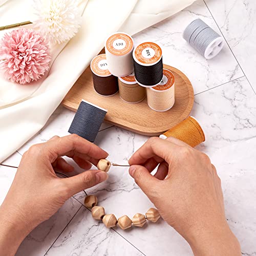 108 Yard 1mm Waxed Polyester Cords 9 Kleuren Macrame Touw armband draad kralen koord voor naaien gevlochten sieraden ketting ambachtelijk maken, 9 Rolls 4