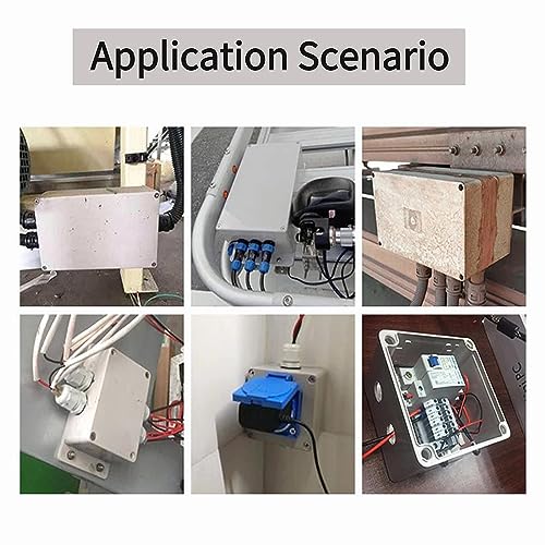 2 stuks IP65 ABS behuizing, 158 x 90 x 60 mm knoopskist met accessoires, voor elektrische projectkastbehuizing (2 x 158 x 90 x 60 mm) 5