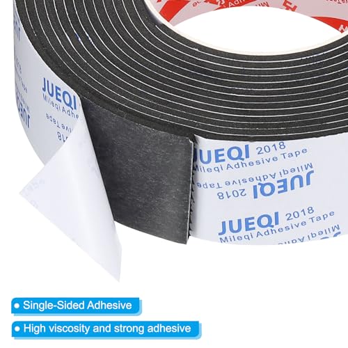 5M Afdichtingsschuimtape, 45mm breed, 3mm dik, Single Side Weather Stripping Deur Meubilair Afdichtingsstrip voor ruitenbuizen Isolatie, Zwart 4