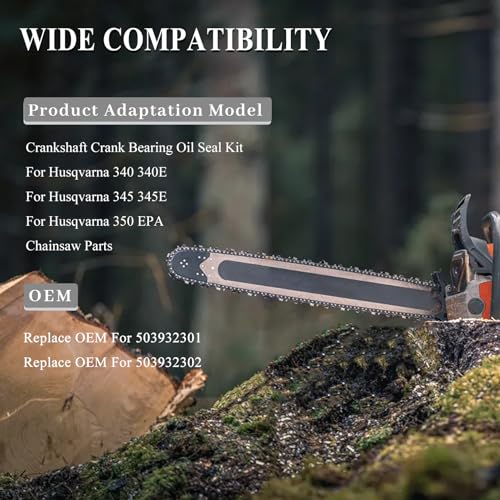 Crankshaft Crank Bearing Oil Kit voor Husqvarna 340 340E 345E 350 EPA kettingzaag Delen 503932301 503932302 3