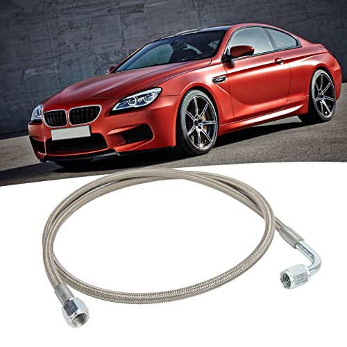 Turbo Oil Supply Pijp 4AN 90 Degree Roestvrij staal gevlochten olie levering buis buis slang(48 inch) 3