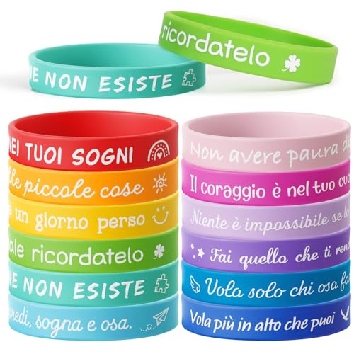 12 siliconen armbanden met beweegredenen
