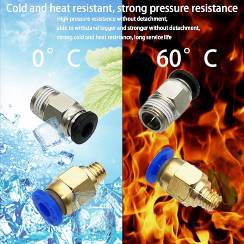 Teflon slang Transparante 5 m PTFE slang met 5 PC4-M6 en 5 PC4-M10 + 1 Snijder voor PTFE buisplug Connector 3D printer 1,75 mm GRANEN 5