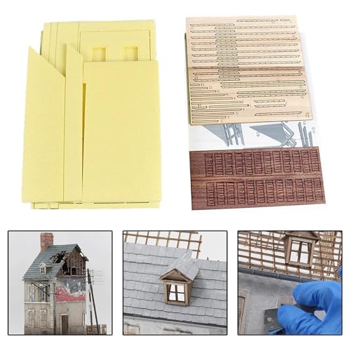 Hellery Demontage 1/35 Bouwmodellen, Europese Style Ruin Huis Miniatuur Scenic 3D Puzzel voor Model Spoorwegen en Diorama's, Perfect voor Hobbyisten 3