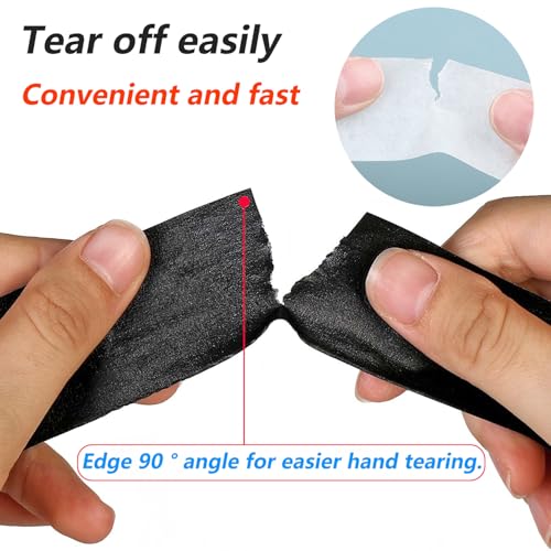 2 Rolls schilderpapier, 15 mm x 50 m Kleefband, papier decoratieve lint voor schilderen, ambachten en doe-het-zelvers, wit en zwart 3