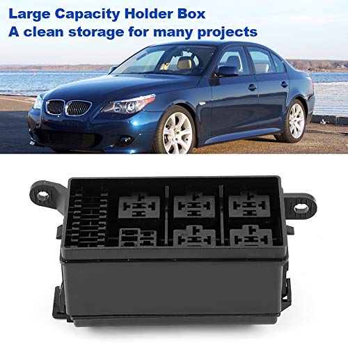 6 Way Fuse Relay Box met Klem, Relay Fuse Socket, 12 V, ABS, Waterdichte Fuse Holder, Plug en Speel Relay Box Block Set voor auto's, Marine voertuigen, Auto's 4