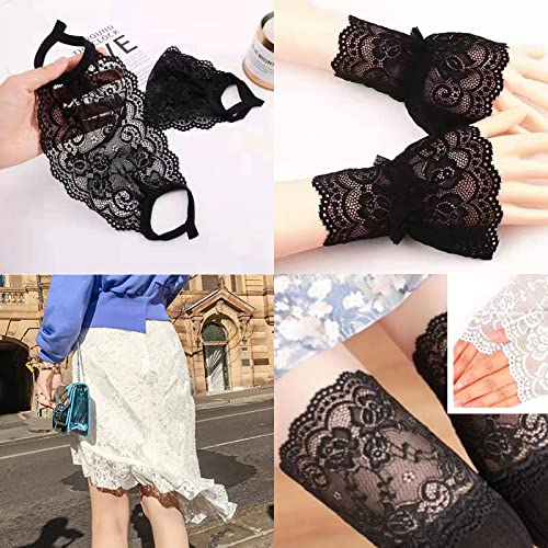 3 Yards Elasticity Lace Ribbon 8cm Breed Kleurrijke Lace Floral Border Decoratieve Tape Decoratieve Ribbon Lace Fabric Lace Board voor het naaien DIY Craft Kleding Ondergoed, Watermeloen Rood 4