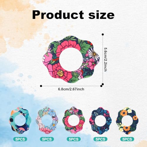 25Scs Sensor Patches, Waterproof Sensor Lijm Patches Bloem patroon CGM Monitor Covers en Accessoires voor Libre 2(5 Styles)
