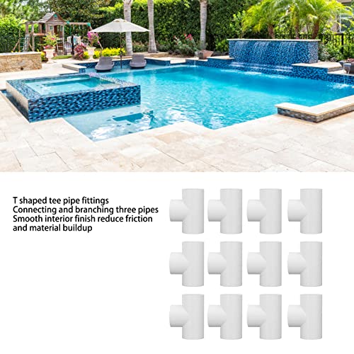 PVC Pipe Connectors, Pijp Schroef Connector, 12 Pieces, White, Three-Way Pipe Schroef Connection 20mm, 25mm, 32mm, Caps, Fittings voor Installatie Waterpijp en Waterdistributie, 12 Pieces, Standaard