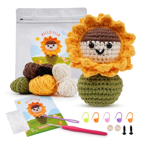 Ella haak Kit voor beginners, Complete Amigurumi Starter Set met stap-voor-stap Video Tutorials Gift