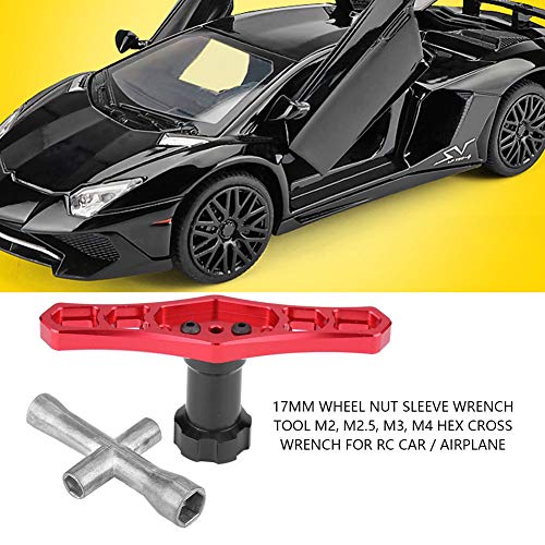 17mm Wheel Nut Socket Wrench Tool M2, M2.5, M3, M4 Hex sleutel voor RC auto/vliegtuig, Zoals getoond in de foto 3