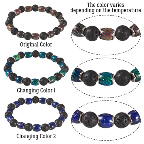 50 st Kleur Veranderende Mood Kralen Crystal Glas Barrel Temperatuur Sensing sieraden kralen voor vrouwen mannen DIY Mood armbanden Sieraden maken