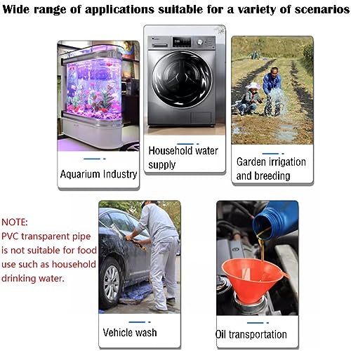 Heldere slang, 8mm ID x 12mm OD dikke PVC slang buis, Antivries flexibele waterpijp met 1 Piece Pijpsnijder (4m) 5