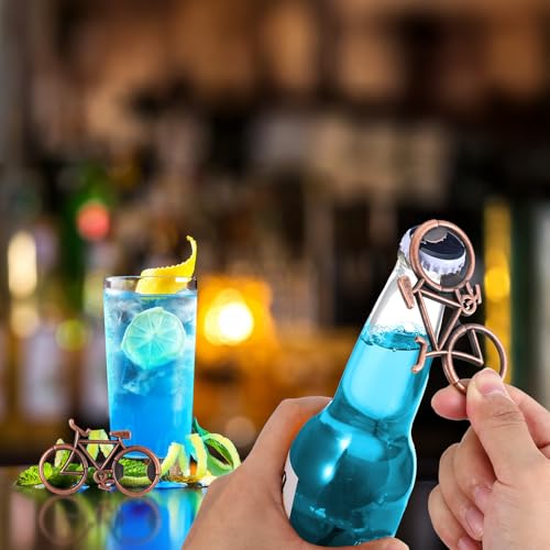 Set van 2 Fietsflesopeners, Roestvrij stalen Fiets Decoratieve Bier Opener Flesopener, Grappige Cadeau voor Bikers, Fiets Lovers, Echtgenoot, Vriend, Vader, Opa met Cadeaubox