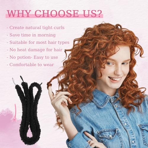 Heatless Curls Band met 1 haarspeld, 160cm Curlers Overnachting Krullen zonder warmte Curlers voor lang en kort haar, Heatless Curl Set voor lang en gemiddeld haar () 5