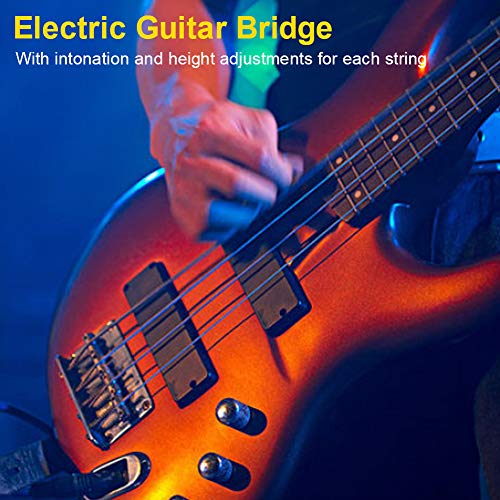 4 String Guitar Bridge, Gitaar String sluiting voor Cigarbox Electric Guitars Bass Ukulele (Gold) 5