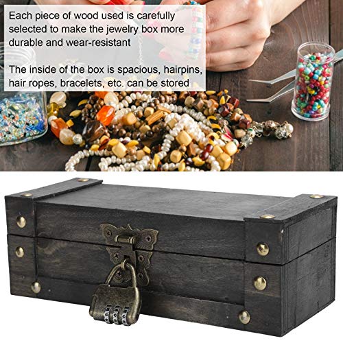 Vintage opslag doos, antieke stijl sieraden ornamenten Organisator Retro Treasure Chest decoratieve schat sieraden kist met slot Home Decoratie borst doos houder sieraden geschenk doos (6702A-DH)