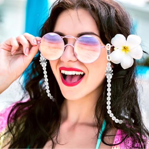 Parel glazen ketting, anti-slip en druppelvrije glazen ketting, glazen riem houder voor vrouwen en meisjes, zonnebril, maskers, ketting, hangkoord