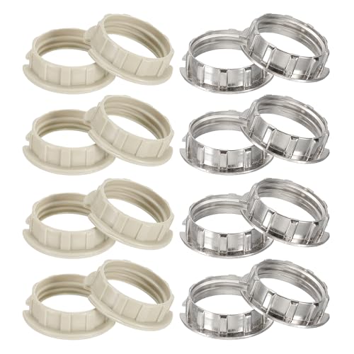 G9 Lamphouder Ringen, Verpakking van 16, Parasol houder, Adapter, Legering Ring, Omvormer, Lamphouder voor G9 Keramische Lamp Socket, Zilver/Wit