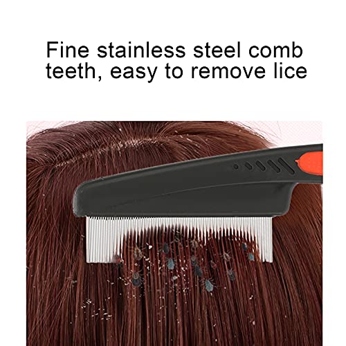 Metal Human Lice Comb Lausinator Nit Comb Extra Fijn, Net Comb Verwijdert Veilig Lice Gemaakt van roestvrij staal Extra Fijn voor baby's, kinderen, volwassenen en huisdieren, Professional Lice Comb