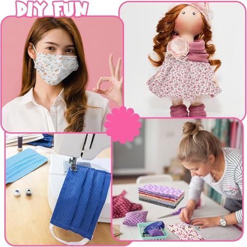 70 st DIY patchwork stof, 25.2cm, bedrukte stof, patchwork, katoen bedrukte vierkante patch, gebruikt voor DIY handwerk (kleine florale stof combinatie) 3