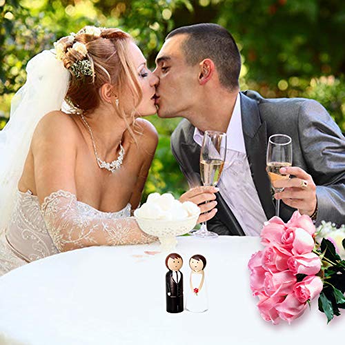 Peg poppen, lege houten Peg poppen onafgemaakte mensen Peg poppen houten ambachten DIY schilderen Carving decoreren voor thuis bruiloft klaslokaal - 16 stuks 3