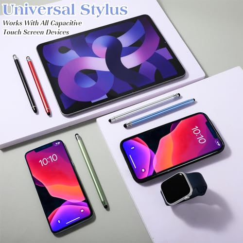 Set van 5 Double Touch Screen Stylus Pennen, Hoge gevoeligheid Siliconen Stylus Tekenen Stylus Pennen Compatibel voor Smartphones en Tablets Alle Universal Touch Screen Devices 3