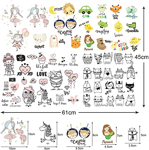 Eenhoorn Strijkplaten, Hart Dieren, Thermische overdracht Strijkplaten, Schedelpatroon, Droomvanger, Patches, Warmteoverdracht, Stickers voor Kleding, T-Shirt, Jeans, Bags, DIY (A) 3