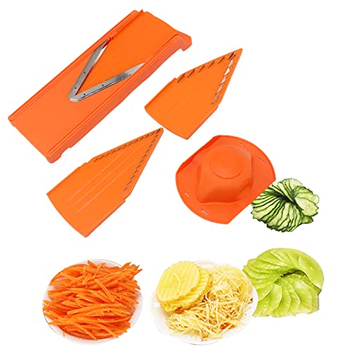 V Slicer Mandolin Cutter, Multifunctionele Mandolin Slicer voor Keuken, Handmatige groentesnijder voor Potato Uien Wortel Julienne 4