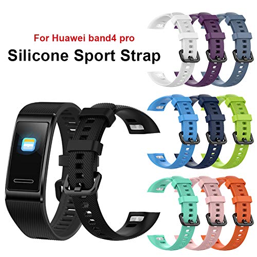 Silicone Soft Silicone Polsband Vervanging horlogeband armband voor Band 3 Pro en Band 4 Pro (White) 4