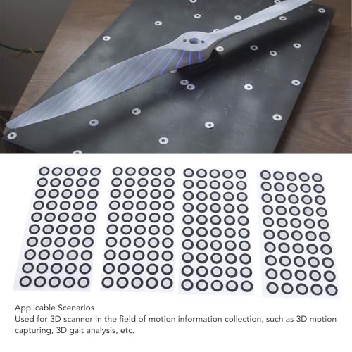 500Scs 3D Scan Markers, 6.0Mm ID 10Mm OD voor 3D-scanner, nauwkeurig scannen, met Clear Reflective Film voor Positioning Target voor 3D-scanner 3
