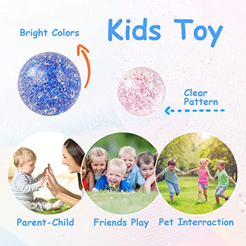 Verpakking van 30 Jumping Balls, Glitter Jumping Balls, 32 mm Bouncing Balls voor kinderen verjaardagsfeest Favors, Meerdere kleuren, Willekeurige Jumping Balls voor kinderen verjaardagsgeschenken 4