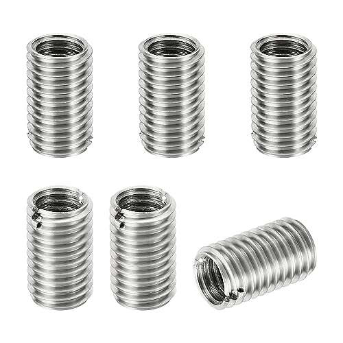 Thread Adapters Nut Reducer Nut Screw Insert, 6 st M12*1.75 Male To M10*1.5 Vrouwelijke Repair Insert Nut Schroef Reducer Conversie Roestvrij staal Fastener 20m m