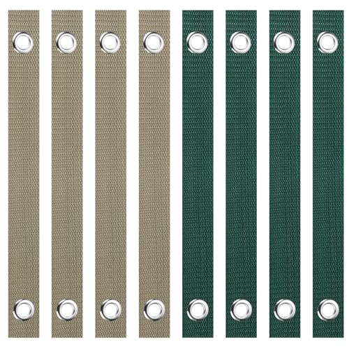 16 Inch Stake Boom Ties 8 Pack Boom Ondersteuning Berichten Boom Straightening Ties met Grommets voor nieuw geplant, recht, groen, bruin