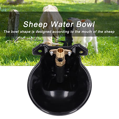 Automatische Sheep Water Bowl, Roestvrij stalen Goat Drink Bowl met koperen klep en Touch Switch, Automatische Schapen Drink Bowl