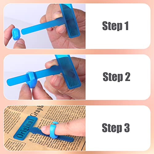 18 Piece begeleid lezen Strips Hulpmiddel Set, Finger Tracker Marker Strips Gekleurde Overlay Strips Lezen Strips Dyslexie voor studenten Kinderen om te helpen lezen 3