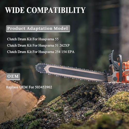 Chain Clutch Drive Drum 3/8"-7T Sprocket Rim voor Husqvarna 55 Rancher EU1 51 262XP 254 154 EPA kettingzaag Naaldlager 503453902 3