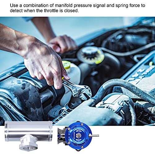 Blow Valve Aluminium Billet Turbo Drain Valve 2.5" Flange Pipe, TypeRS Universal SDDBOVGRSBL FPG250 (Blue)