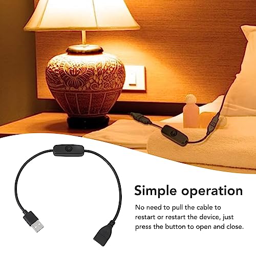 USB-kabel met Switch, 5Pcs USB Male to Female Extension Cord USB Extension Cable met aan/uit switch zwart 3