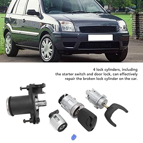 Starter van de ontsteking, Switch ontstekingsslot Cyclinder Set autodeur slot Cyclinder Set 2S61 A22050 BM Vervanging voor Fiesta MK5 Fusion 5