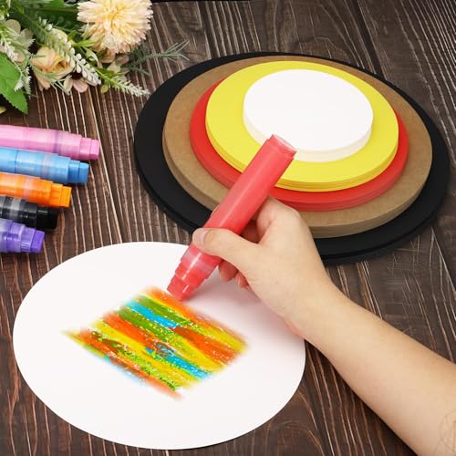 5 Inch Circle Card Stock, 25 stuks Ronde Vorm Cutouts Papier Dikke Karton Coaster voor DIY Craft Projecten Klaslokaal Bulletin Board Decor, Sky Blue 3